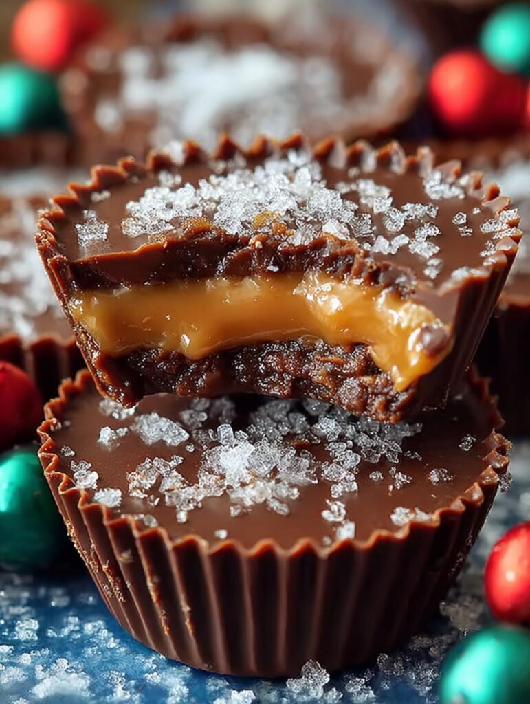 Christmas Chocolate Caramel Cups