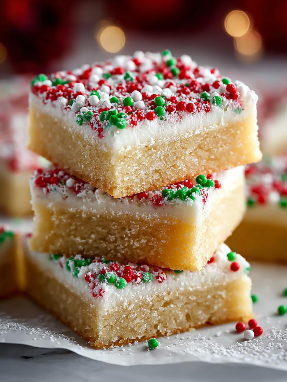 Christmas Sugar Cookie Bars