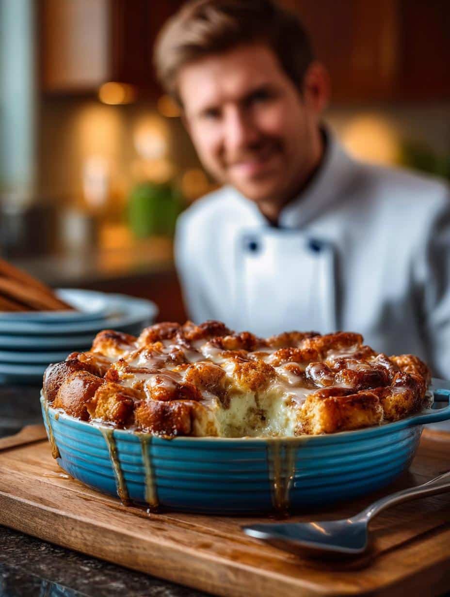 Irresistible Cinnamon Roll Bread Pudding Recipe - Cinnamon Roll Bread Pudding - main visual representation