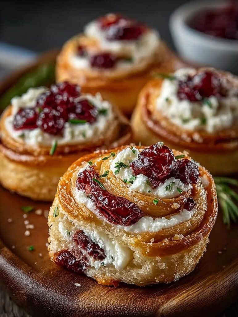Cranberry Cream Cheese Pinwheels