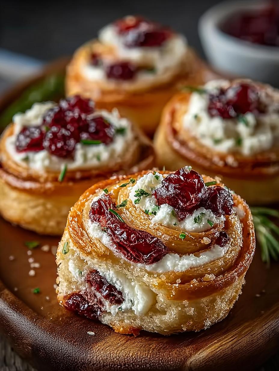 Cranberry Cream Cheese Pinwheels