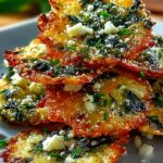 Crispy Spinach Feta Crisps