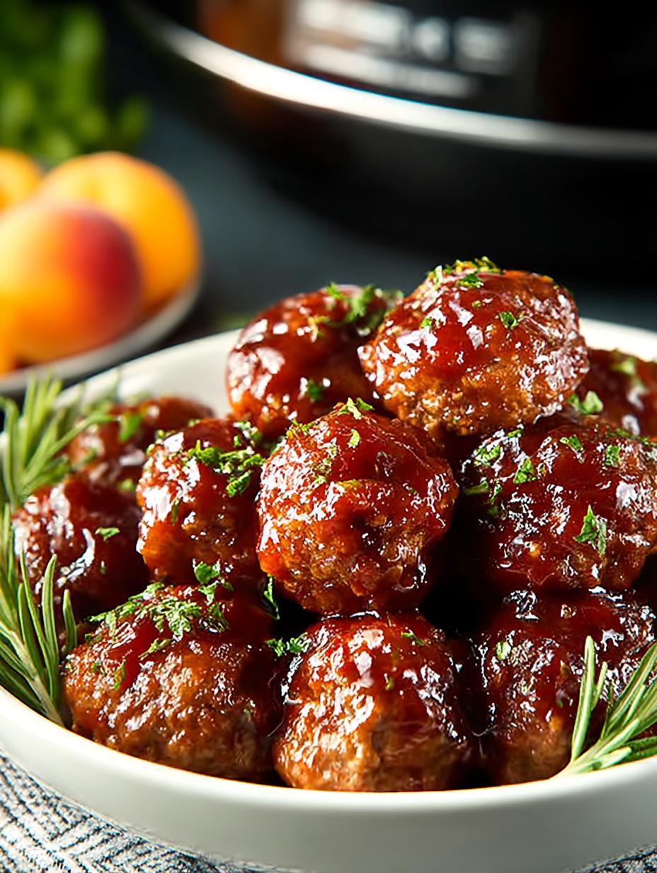 Crockpot BBQ Peach Meatballs: Sweet and Savory Delight - Crockpot Bbq Peach Meatballs - main visual representation