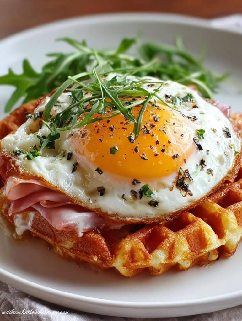 Croque Madame Waffles