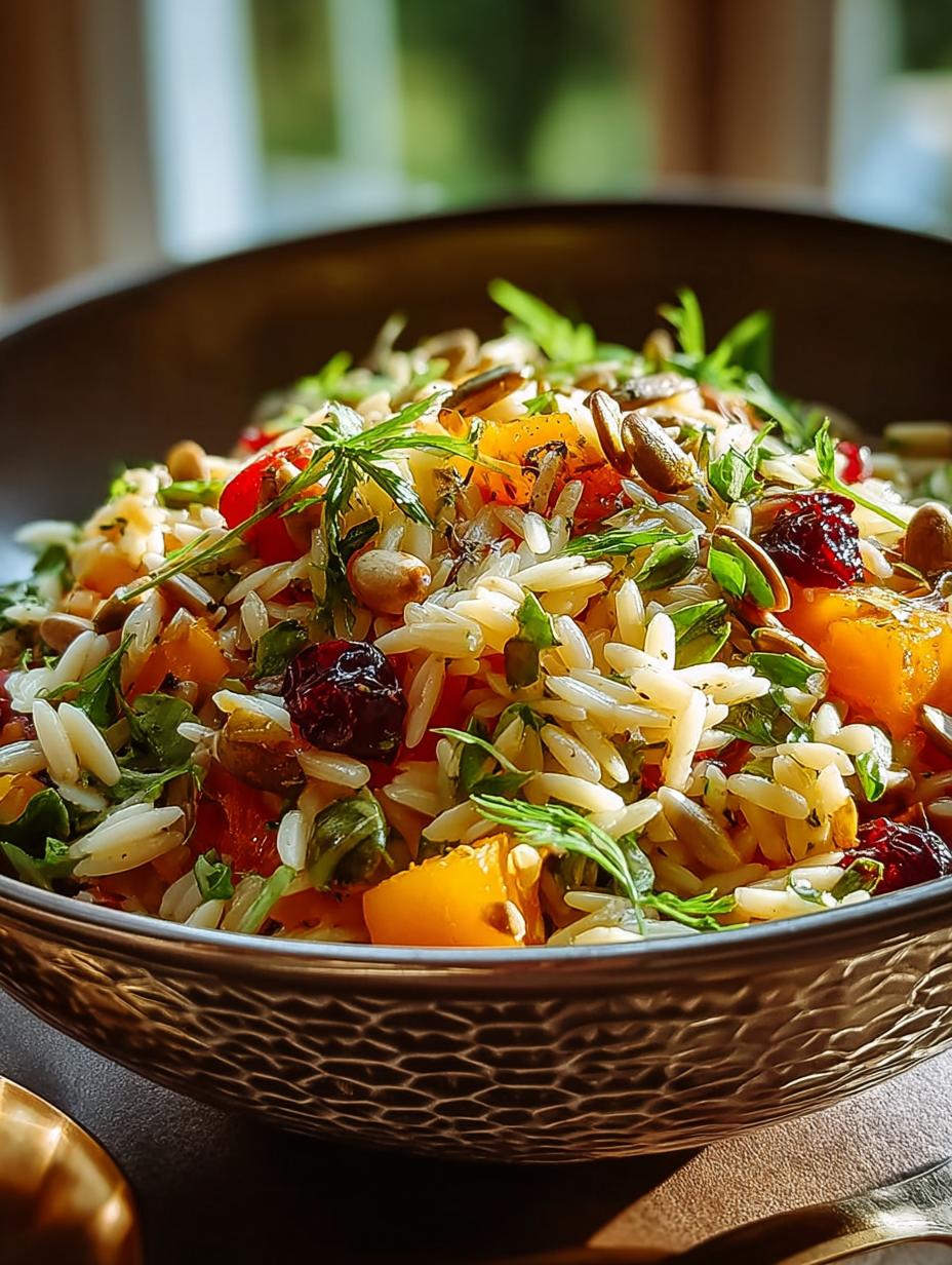 Cozy Fall Harvest Orzo Salad for Delicious Autumn Meals - Fall Harvest Orzo Salad - main visual representation