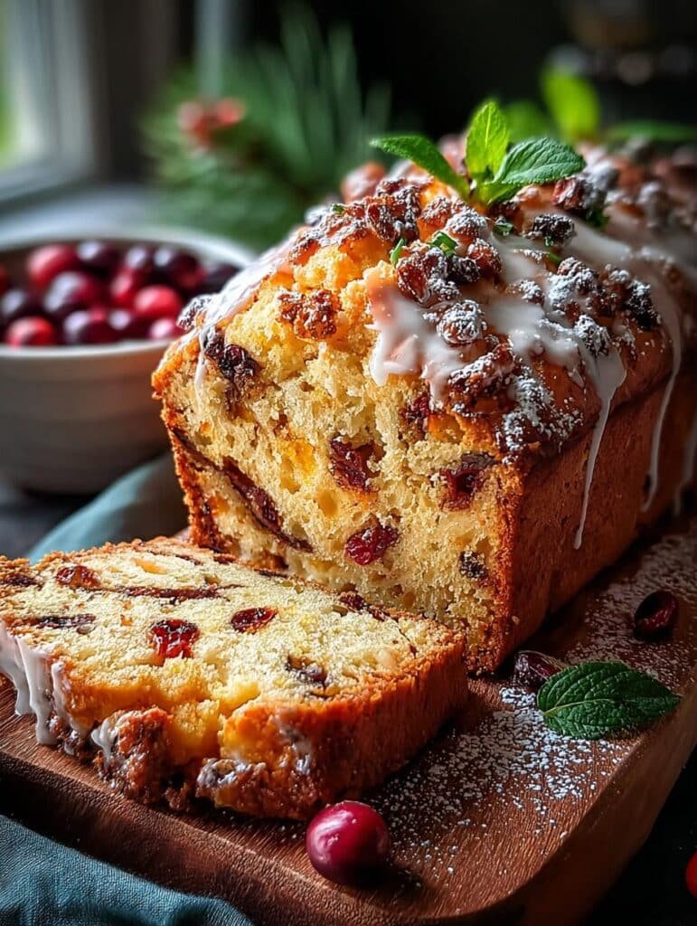 Festive Spiced Cranberry Loaf