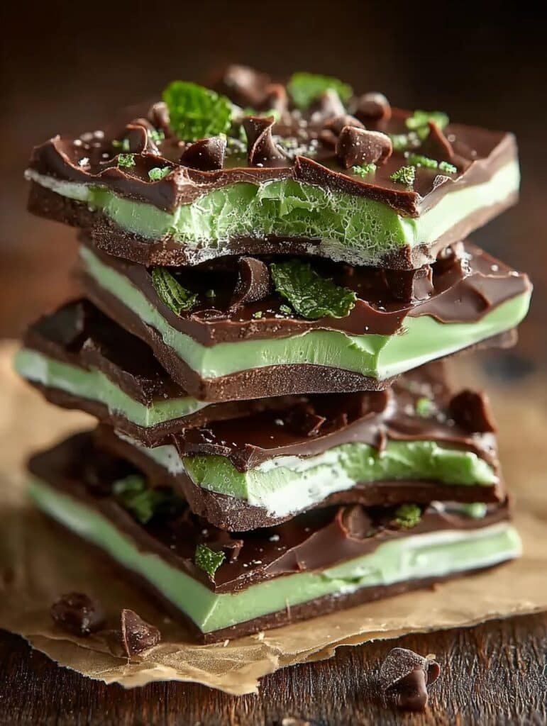 Grasshopper Mint Chocolate Bark