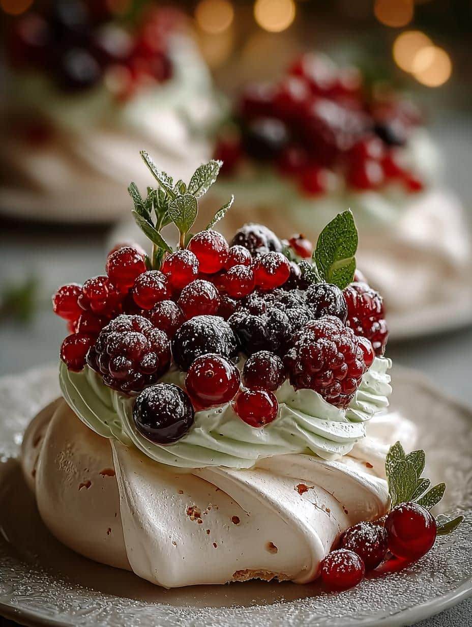 Holiday Wreath Meringues Berries: 12 Festive Treats 2 Holiday Wreath Meringues Berries: 12 Festive Treats - Holiday Wreath Meringues Berries - main visual representation