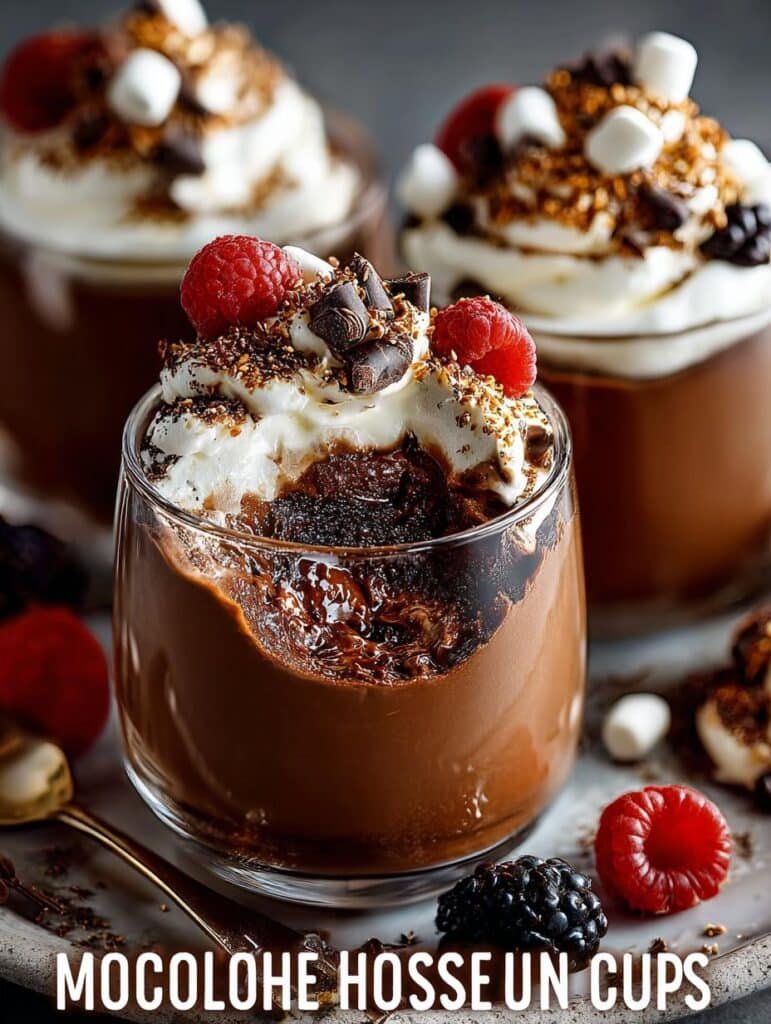 Hot Chocolate Mousse Cups