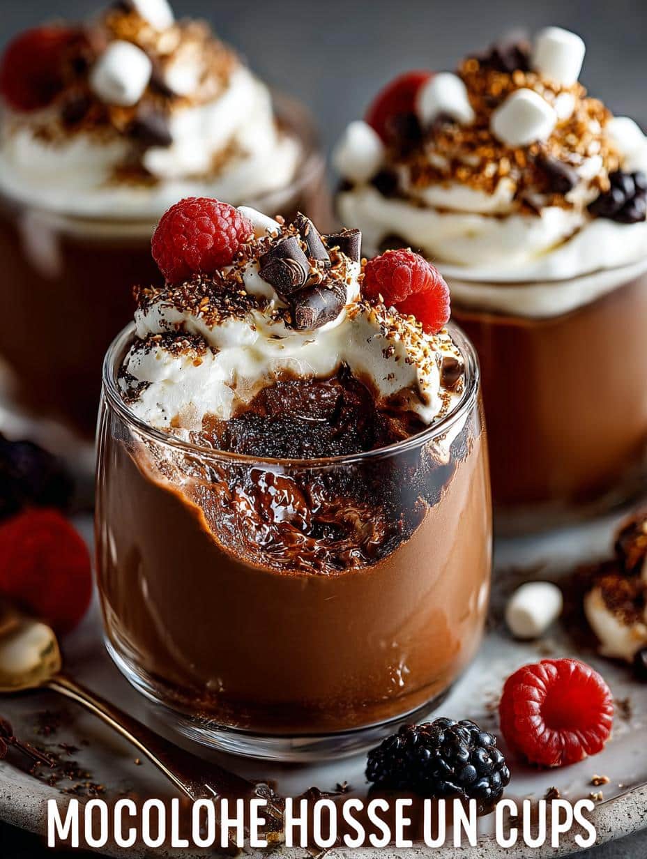 Hot Chocolate Mousse Cups