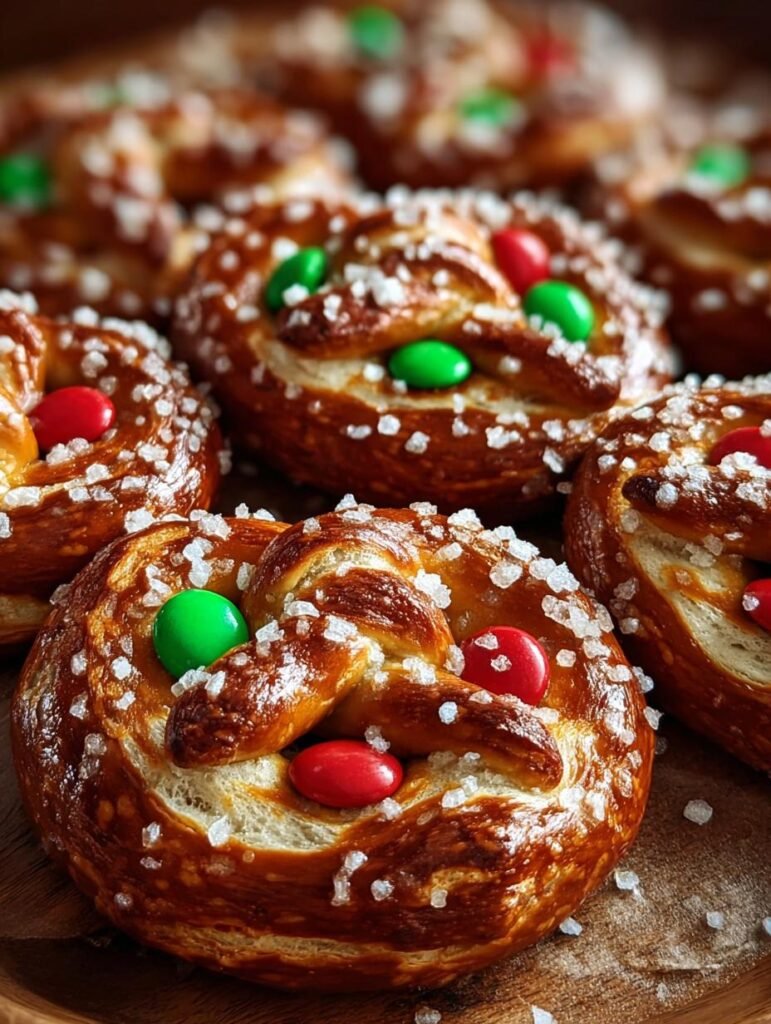 Mint Christmas Pretzels Hugs