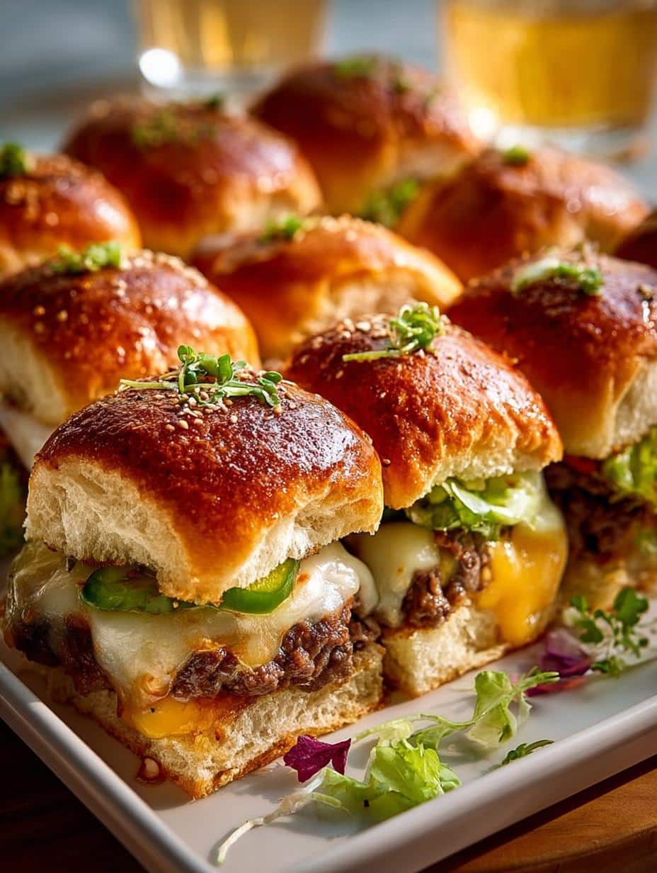 Pull Apart Cheeseburger Sliders