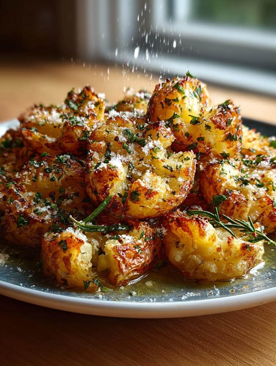 Crispy Smashed Potatoes with Herbs: 3 Steps to Delight 2 Crispy Smashed Potatoes with Herbs: 3 Steps to Delight - Smashed Potatoes with Herbs - main visual representation