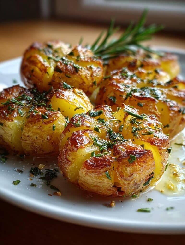 Smashed Potatoes with Herbs