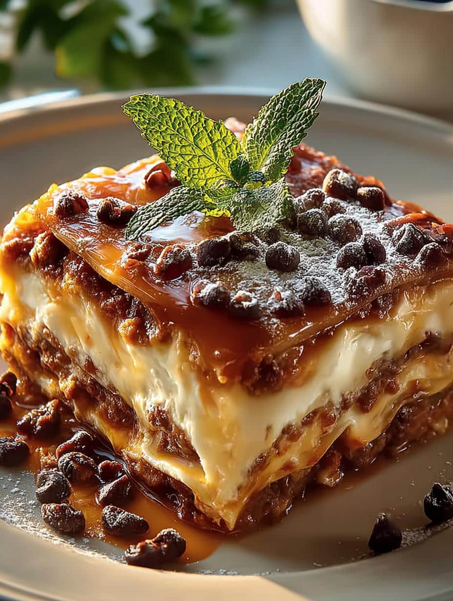 Incredible Turtle Lasagna Dessert with 7 Delicious Layers - Turtle Lasagna Dessert Incredible - main visual representation