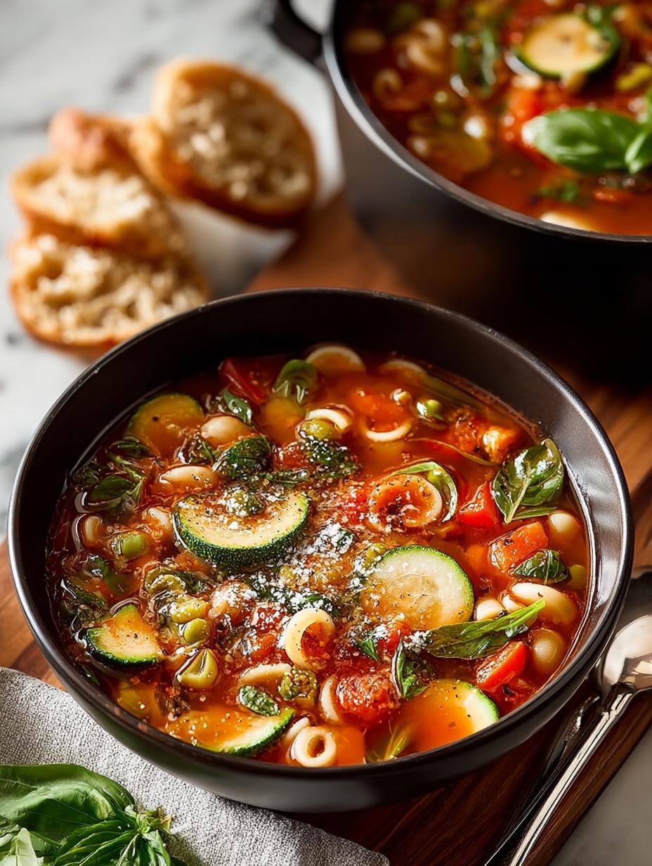 Delicious Vegetarian Minestrone Soup for Comforting Meals - Vegetarian Minestrone Soup - main visual representation
