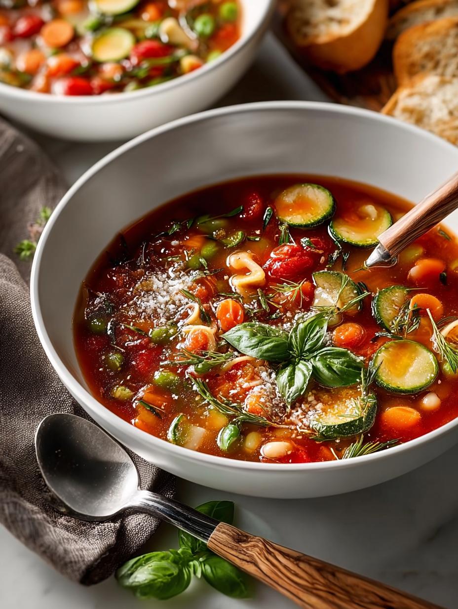 Delicious Vegetarian Minestrone Soup for Comforting Meals - Vegetarian Minestrone Soup - additional detail