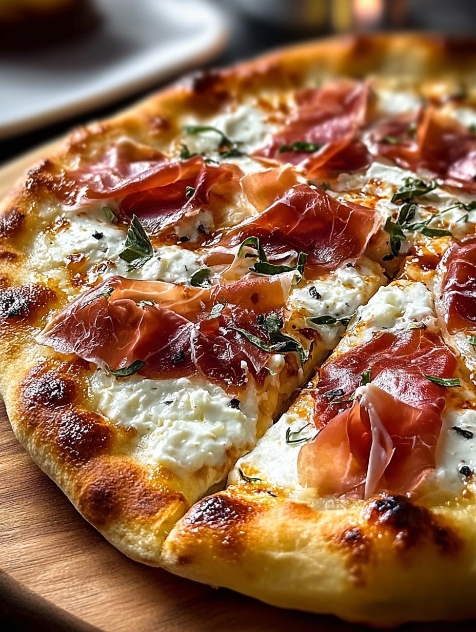 White Pizza with Prosciutto: 5 Irresistible Variations 3 Delicious White Pizza with Prosciutto topped with fresh basil and hot honey