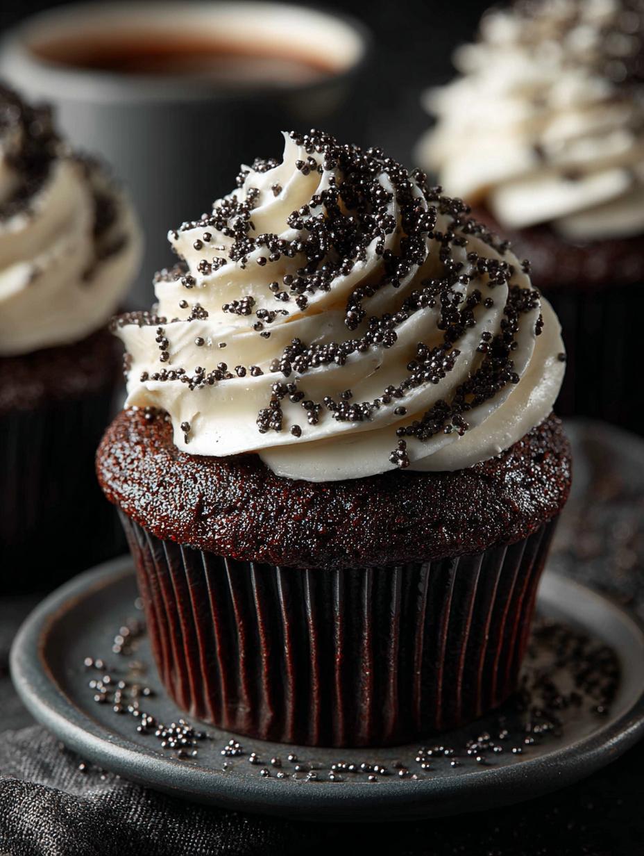Black Cupcakes: 5 Irresistibly Dark Chocolate Delights - Black Cupcakes - main visual representation