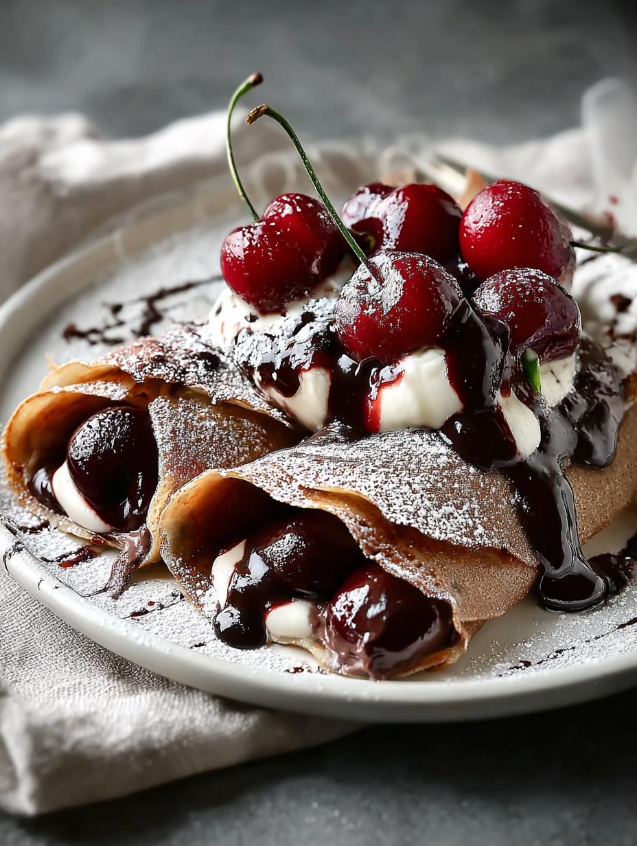 Irresistible Black Forest Crepes Recipe for Dessert Lovers 3 Irresistible Black Forest Crepes Recipe for Dessert Lovers - Black Forest Crepes - additional detail