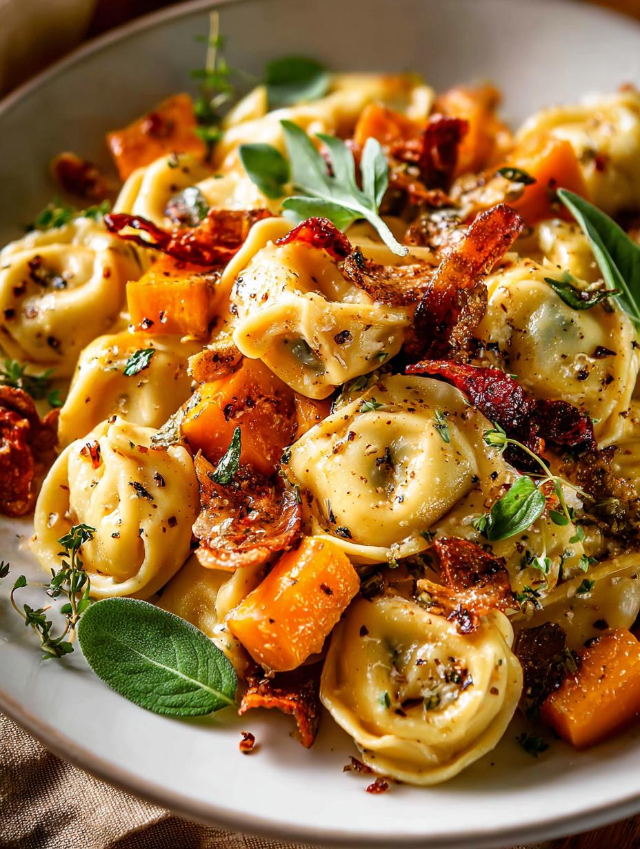 Butternut Squash Tortellini with Sage Butter: 30-Minute Delight - Butternut Squash Tortellini - additional detail