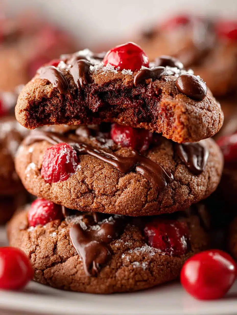 Delicious Chocolate Cherry Cookies with Maraschino Glaze - Chocolate Cherry Cookies - additional detail