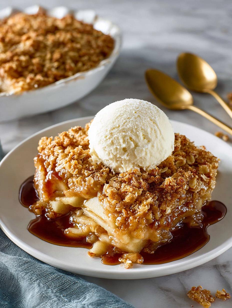 Delicious Cinnamon Apple Pear Crisp with Oat Topping - Cinnamon Apple Pear Crisp - main visual representation