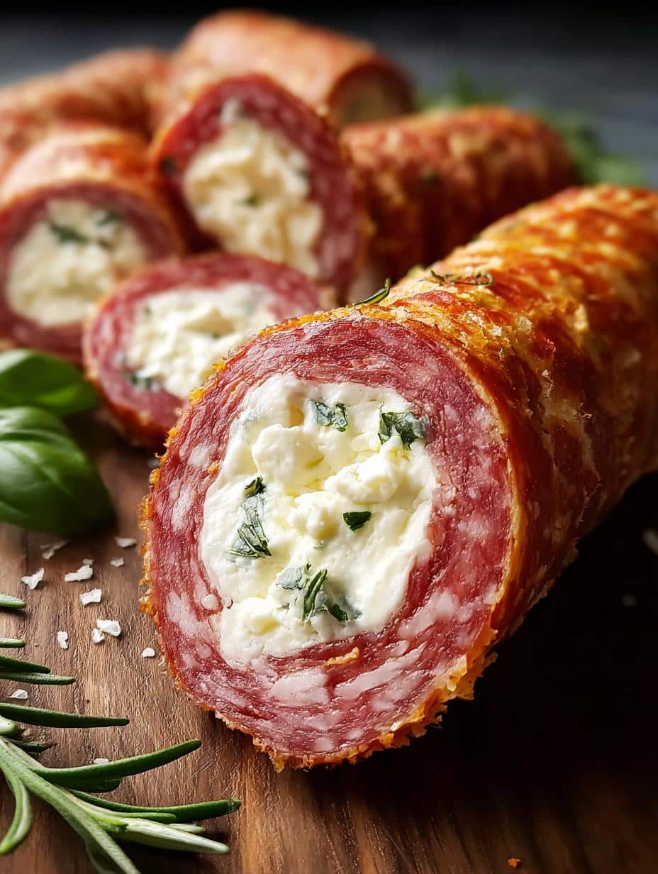 Cream Cheese Salami Roll: 12 Savory Snack Delights 1 Cream Cheese Salami Roll