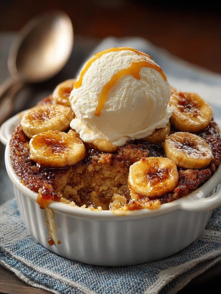 Delightful Bananas Foster Cobbler