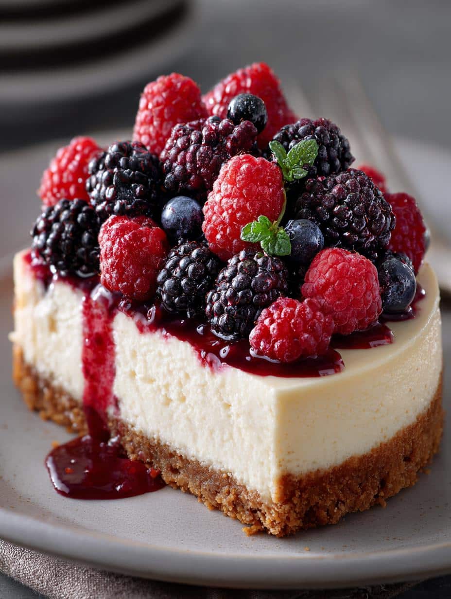 Heavenly Blackberry Raspberry Cheesecake Delight 3 Heavenly Blackberry Raspberry Cheesecake Delight - Heavenly Blackberry Raspberry Cheesecake - additional detail