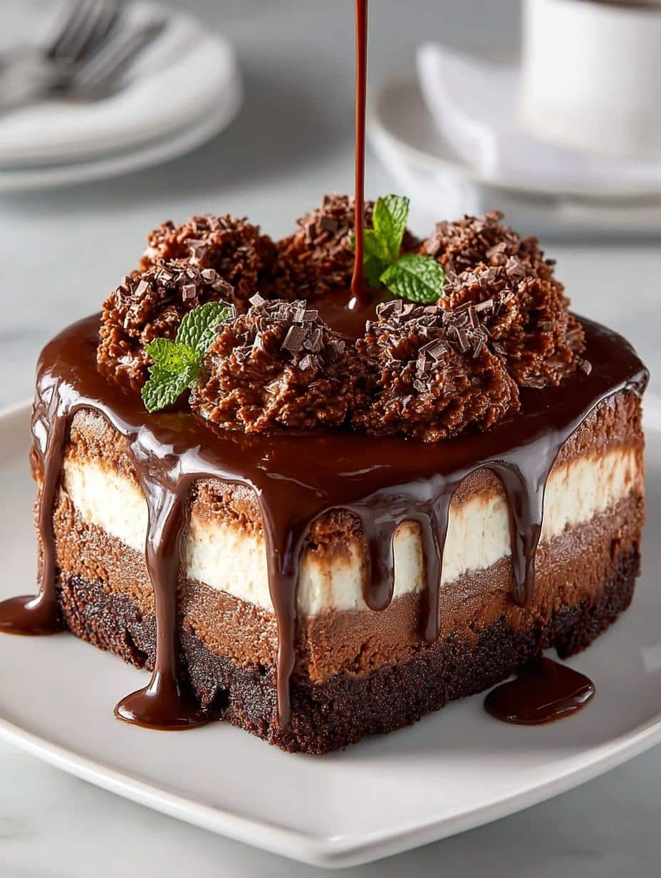Hot Fudge Brownie Cheesecake