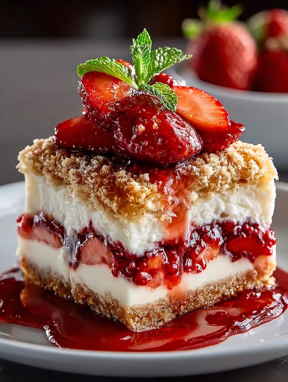 Indulge Crispy Strawberry Cheesecake