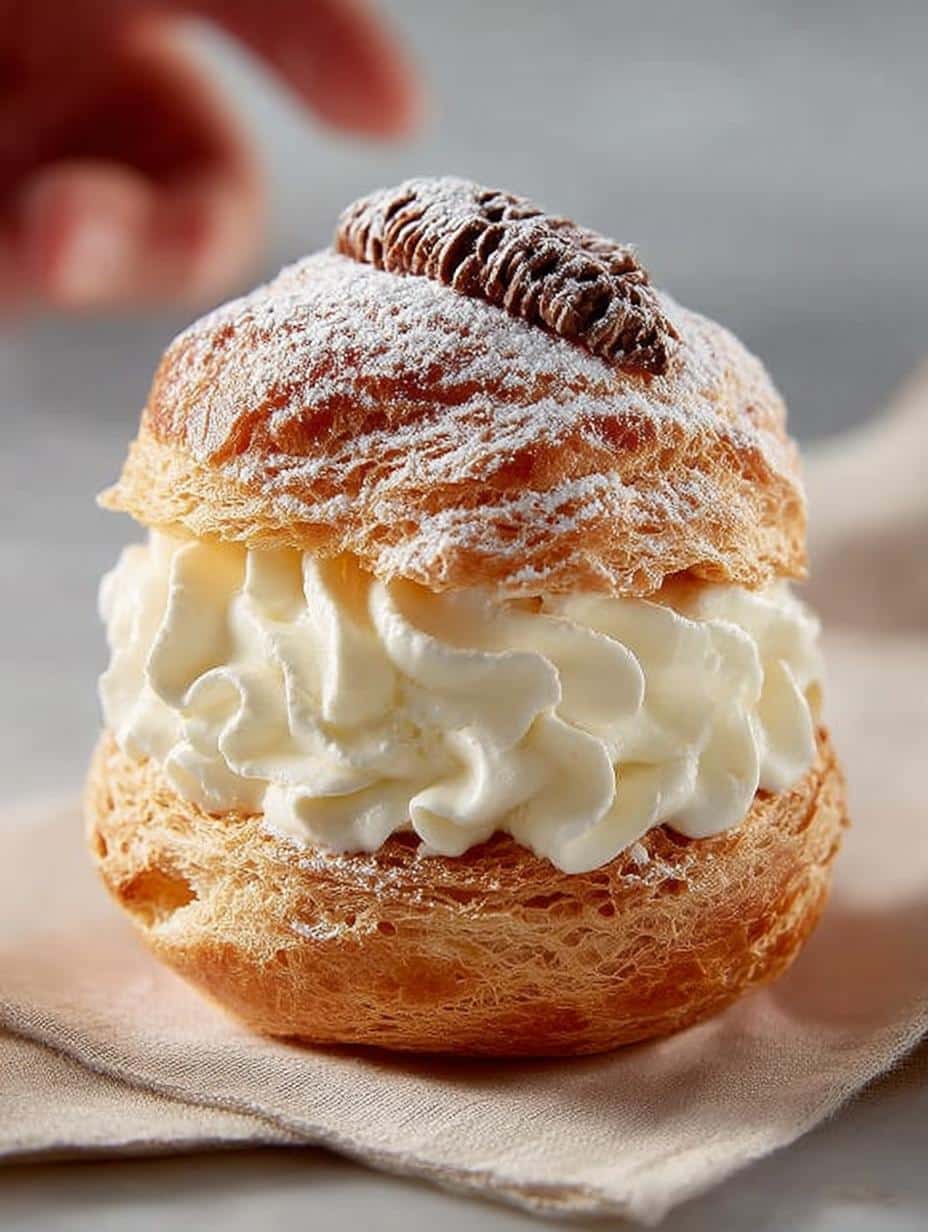 Irresistibly Cream Puff with Delicious Vanilla Custard 3 Irresistibly Cream Puff with Delicious Vanilla Custard - Irresistibly Cream Puff with - additional detail