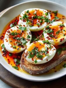 Jammy Eggs with Chili