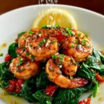 Mediterranean Shrimp with Spinach