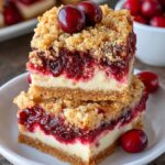 Oatmeal Cranberry Cheesecake Bars