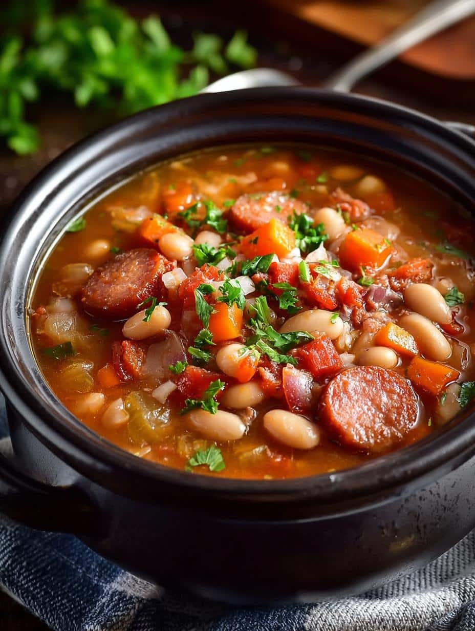 Slow Cooker Cajun Bean Soup for Cozy Comfort 1 Slow Cooker Cajun Bean