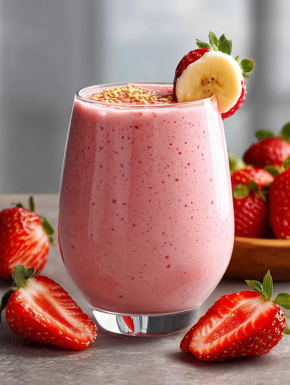 Delicious Strawberry Banana Smoothie in 5 Minutes - Strawberry Banana Smoothie - additional detail