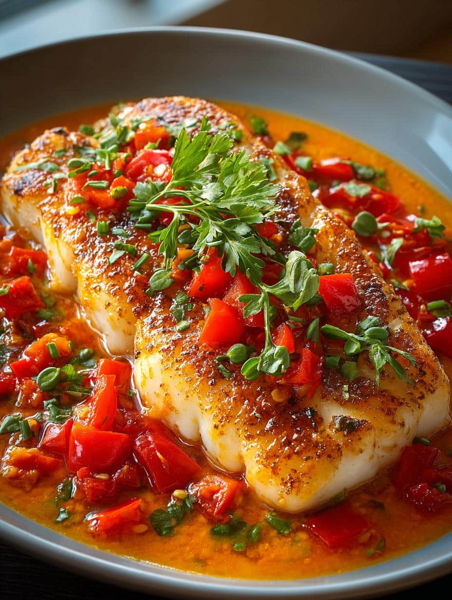 Tilapia Roasted Pepper Sauce