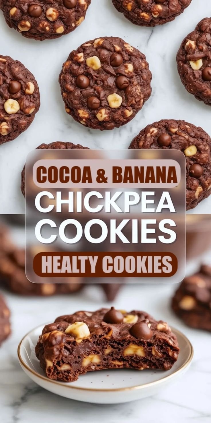 Cocoa Banana Chickpea Cookies