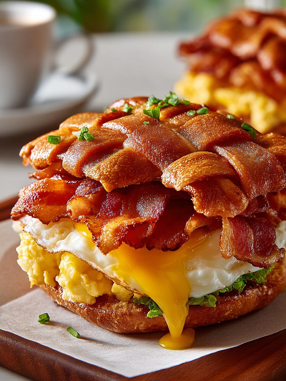 Bacon Weave Breakfast Sandwich: 7 Steps to Delight - Bacon Weave Breakfast Sandwich - additional detail
