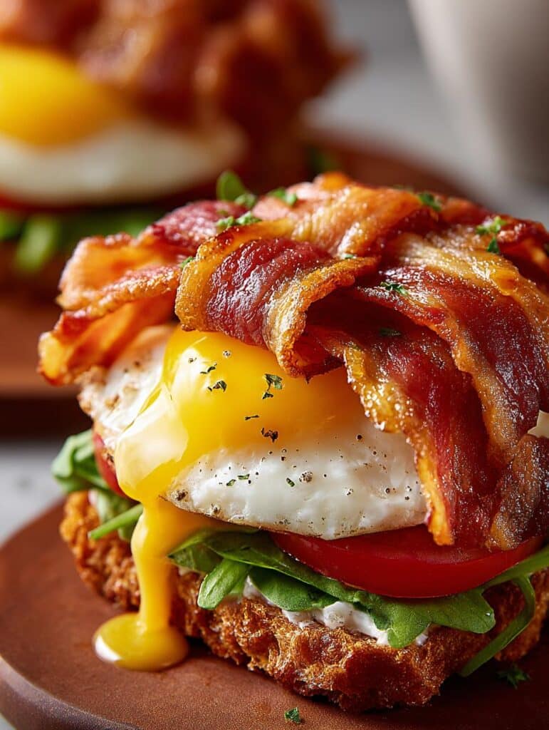 Bacon Weave Breakfast Sandwich