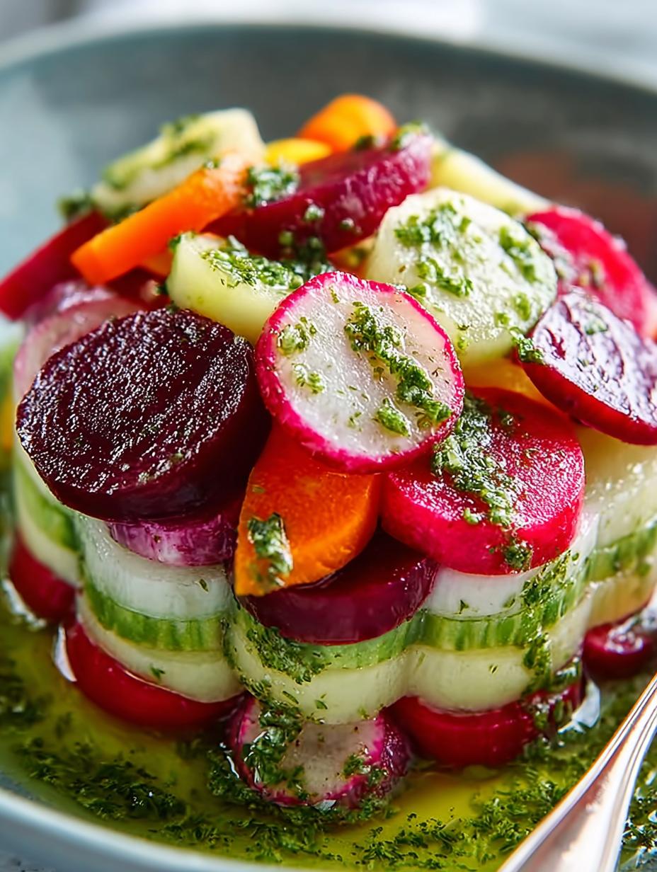 Beet Cucumber Radish Salad