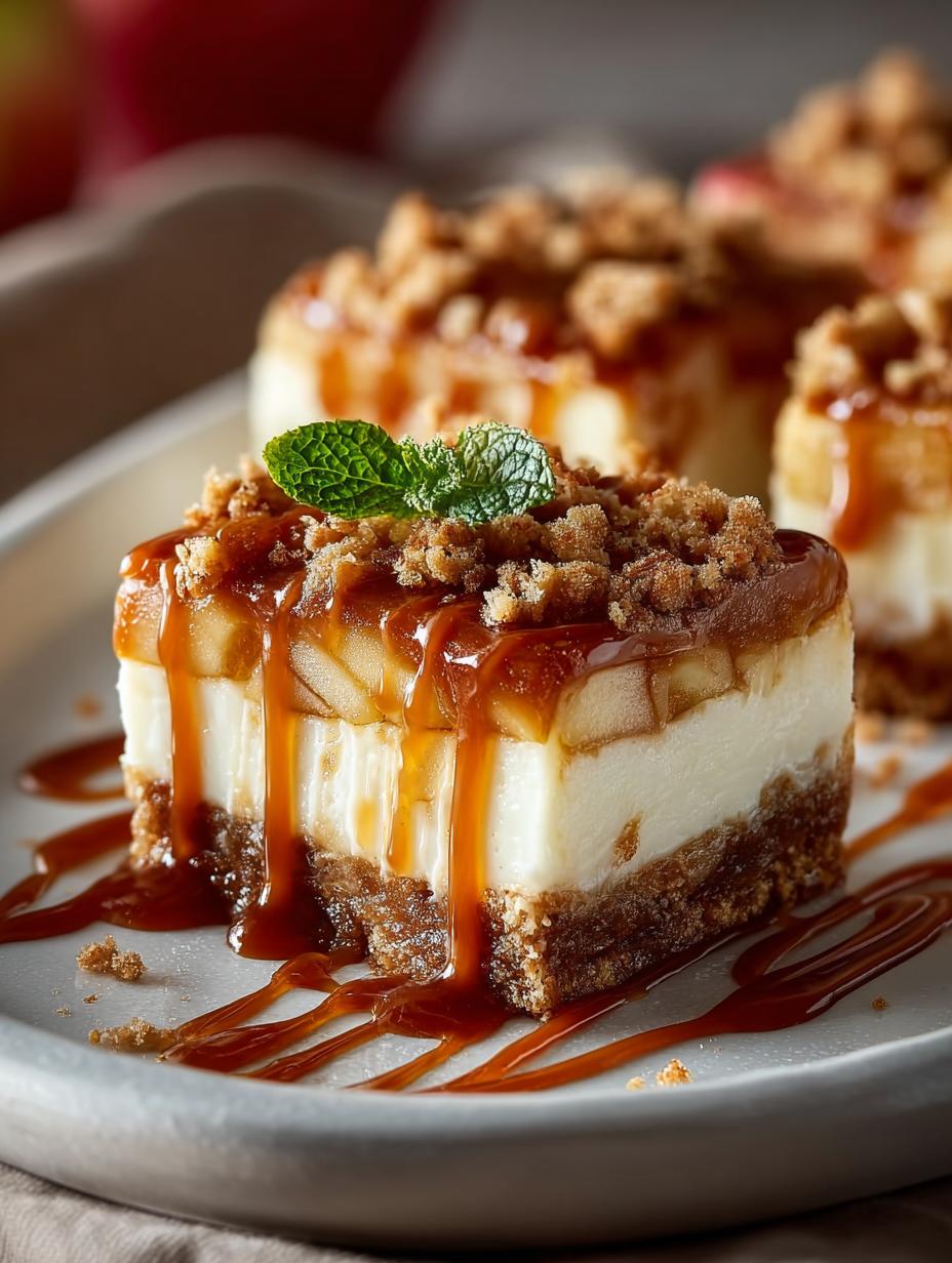 Caramel Apple Cheesecake Bars