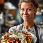 Cheddar Chive Waffles with