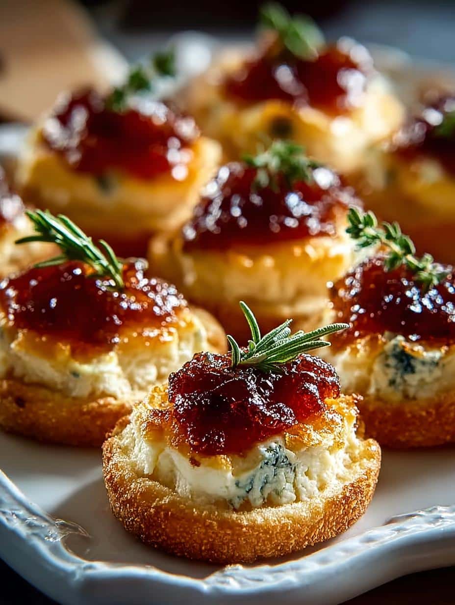 Cheesy Thumbprint Appetizers with Hot Pepper Jelly Delight - Cheesy Thumbprint Appetizers with - main visual representation