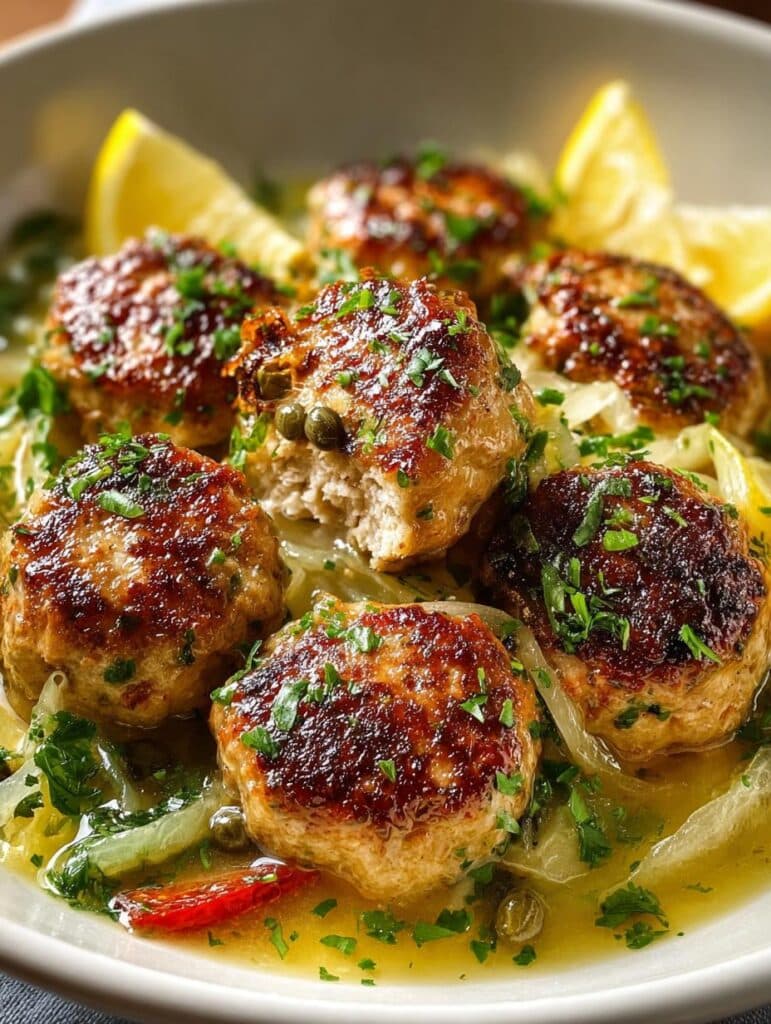Chicken Piccata Meatballs