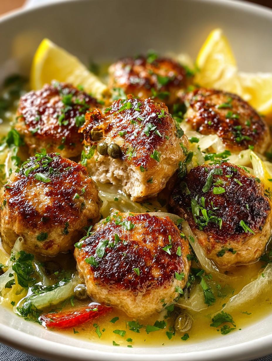 Chicken Piccata Meatballs