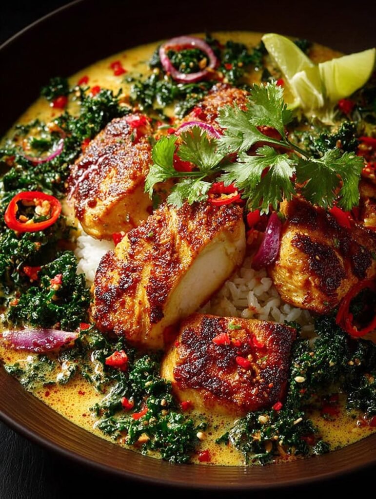 Chicken with Coconut Kale