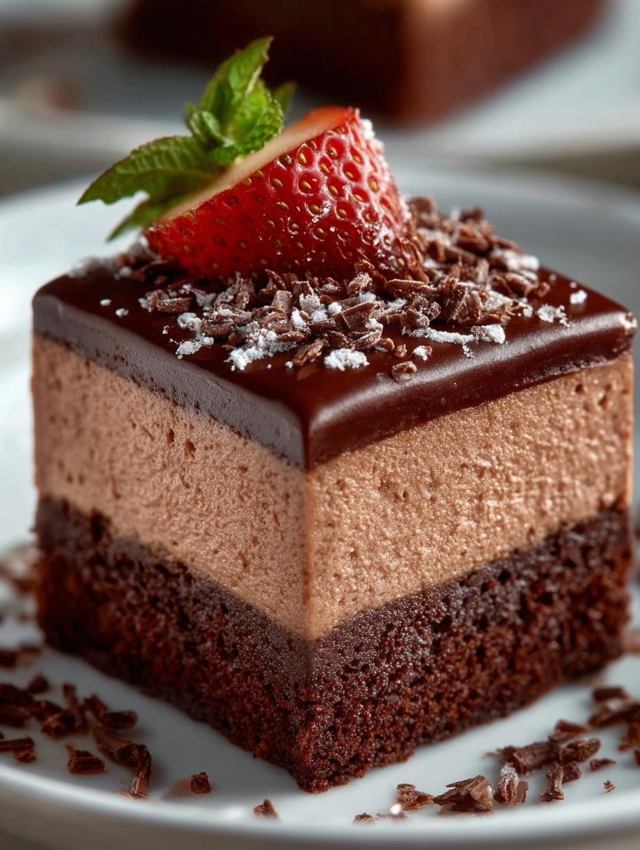 Indulgent Chocolate Mousse Brownies: A Triple-Layer Treat - Chocolate Mousse Brownies - additional detail